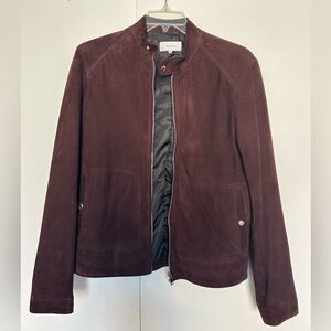 Reiss Men’s Dark Red Suede Jacket